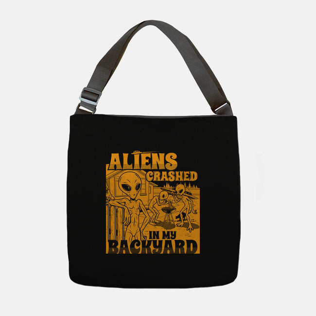 Aliens Crashed In My Backyard-None-Adjustable Tote-Bag-Boggs Nicolas