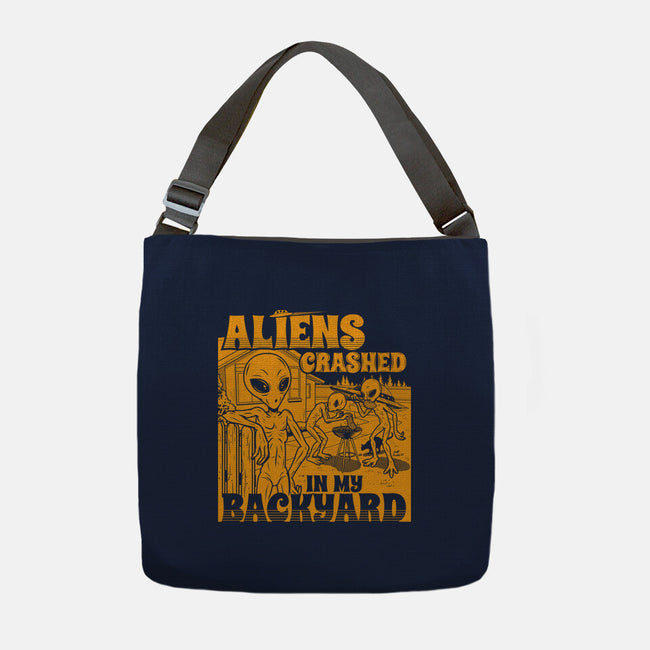 Aliens Crashed In My Backyard-None-Adjustable Tote-Bag-Boggs Nicolas