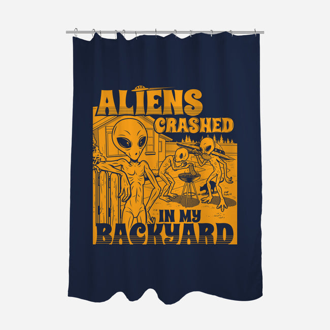 Aliens Crashed In My Backyard-None-Polyester-Shower Curtain-Boggs Nicolas
