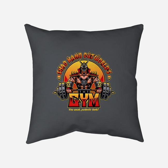 Outworld's Gym-None-Removable Cover-Throw Pillow-demonigote