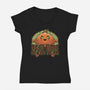 Pumpkin Autumn Halloween-Womens-V-Neck-Tee-Studio Mootant