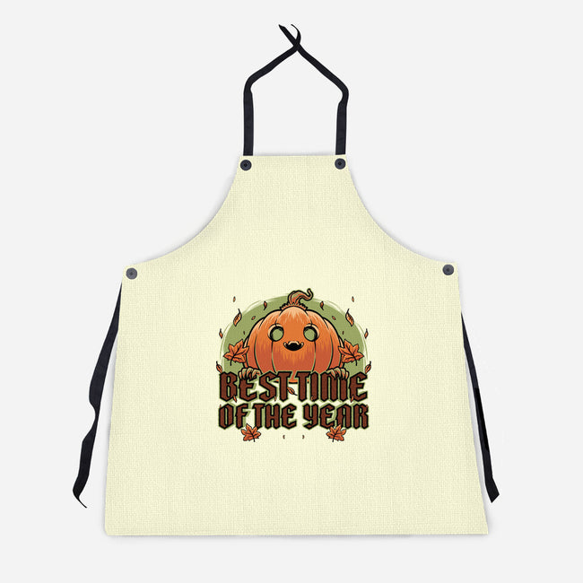 Pumpkin Autumn Halloween-Unisex-Kitchen-Apron-Studio Mootant
