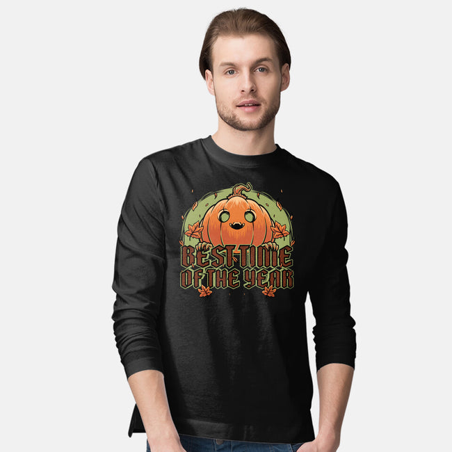 Pumpkin Autumn Halloween-Mens-Long Sleeved-Tee-Studio Mootant