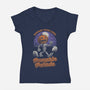 Halloween Pumpkin Parade-Womens-V-Neck-Tee-Studio Mootant