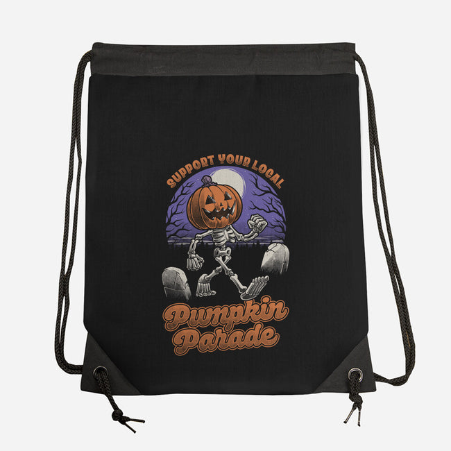 Halloween Pumpkin Parade-None-Drawstring-Bag-Studio Mootant