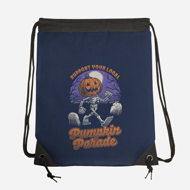 Halloween Pumpkin Parade-None-Drawstring-Bag-Studio Mootant