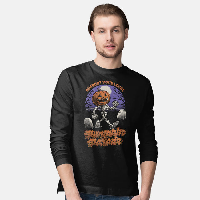 Halloween Pumpkin Parade-Mens-Long Sleeved-Tee-Studio Mootant