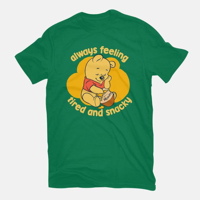 Cute Tired Snacky Bear-Womens-Basic-Tee-Studio Mootant