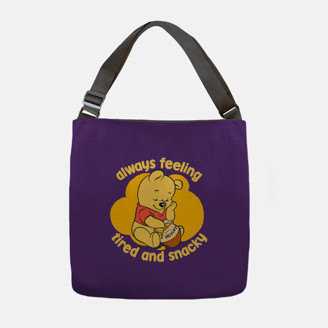 Cute Tired Snacky Bear-None-Adjustable Tote-Bag-Studio Mootant