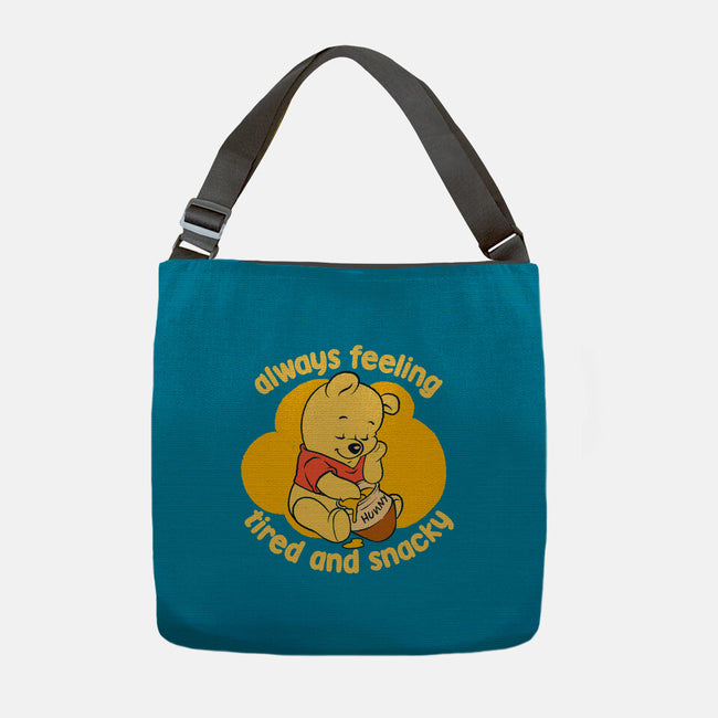 Cute Tired Snacky Bear-None-Adjustable Tote-Bag-Studio Mootant