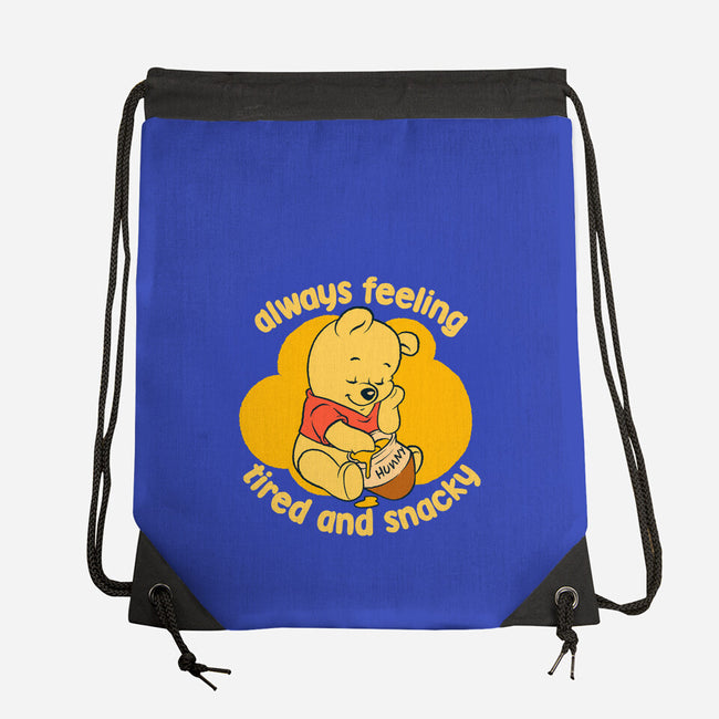 Cute Tired Snacky Bear-None-Drawstring-Bag-Studio Mootant