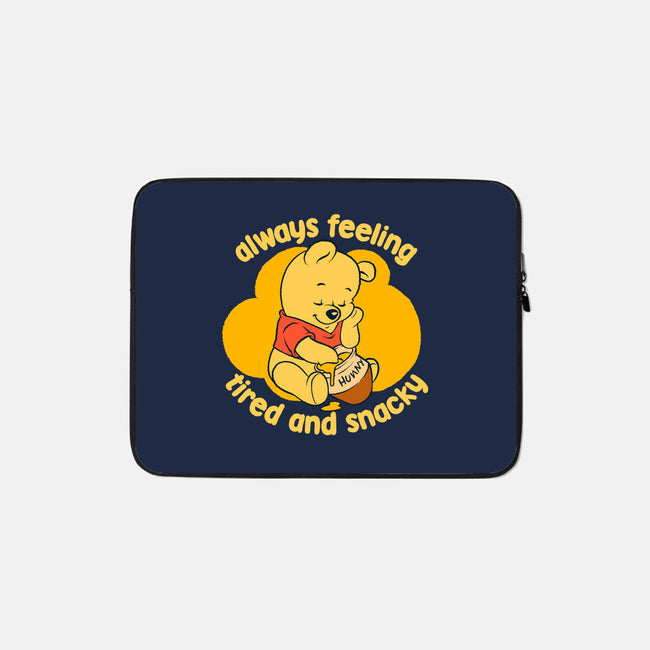 Cute Tired Snacky Bear-None-Zippered-Laptop Sleeve-Studio Mootant