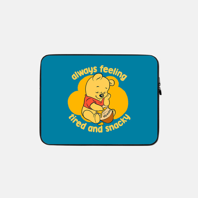 Cute Tired Snacky Bear-None-Zippered-Laptop Sleeve-Studio Mootant
