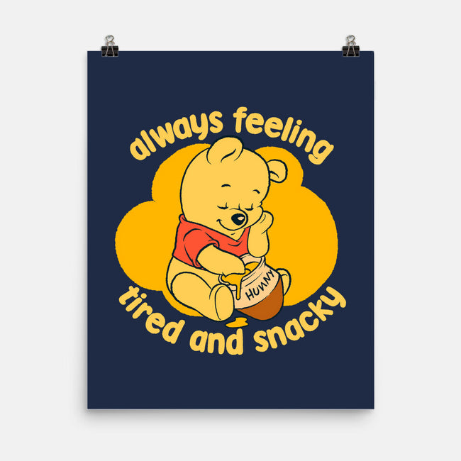 Cute Tired Snacky Bear-None-Matte-Poster-Studio Mootant