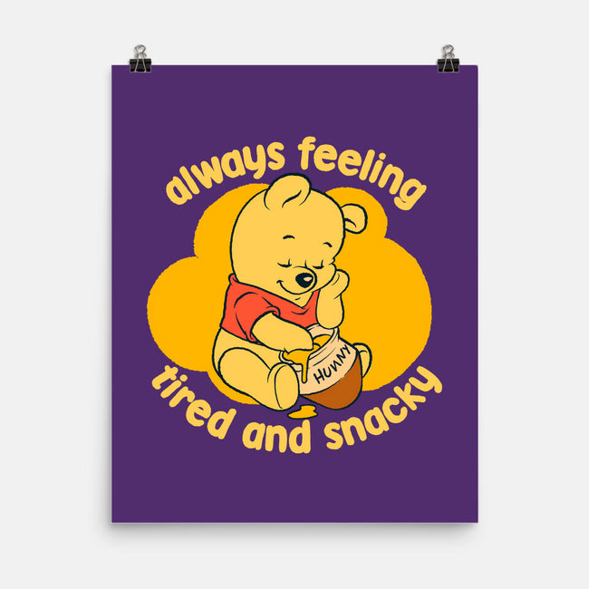 Cute Tired Snacky Bear-None-Matte-Poster-Studio Mootant