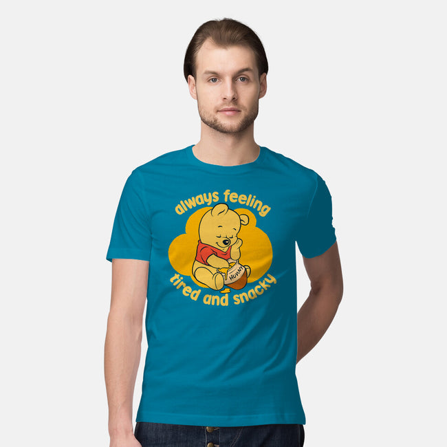 Cute Tired Snacky Bear-Mens-Premium-Tee-Studio Mootant