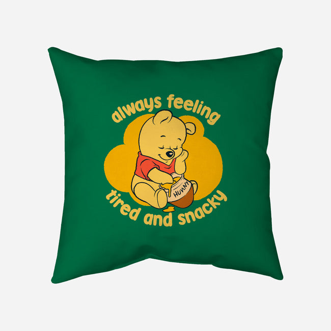 Cute Tired Snacky Bear-None-Non-Removable Cover w Insert-Throw Pillow-Studio Mootant