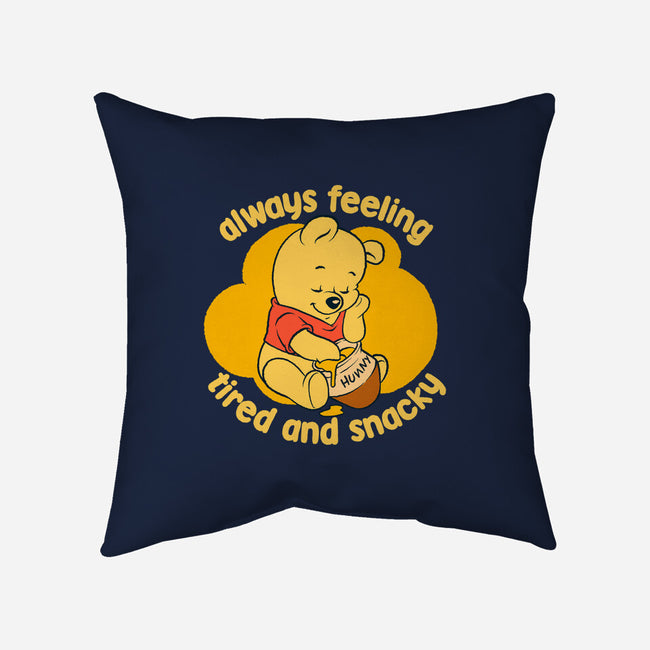 Cute Tired Snacky Bear-None-Non-Removable Cover w Insert-Throw Pillow-Studio Mootant