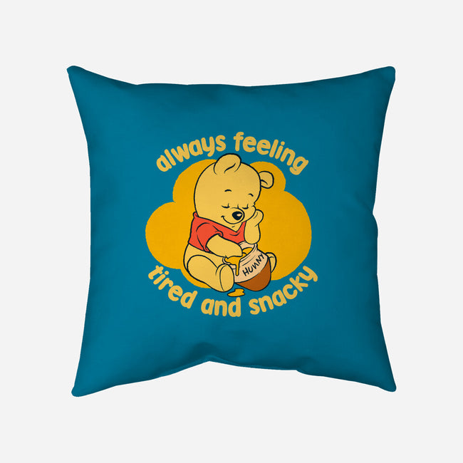Cute Tired Snacky Bear-None-Removable Cover-Throw Pillow-Studio Mootant