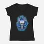 Power Up Knight-Womens-V-Neck-Tee-nickzzarto