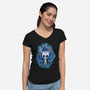 Power Up Knight-Womens-V-Neck-Tee-nickzzarto