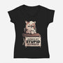 Humans Are Stupid-Womens-V-Neck-Tee-eduely