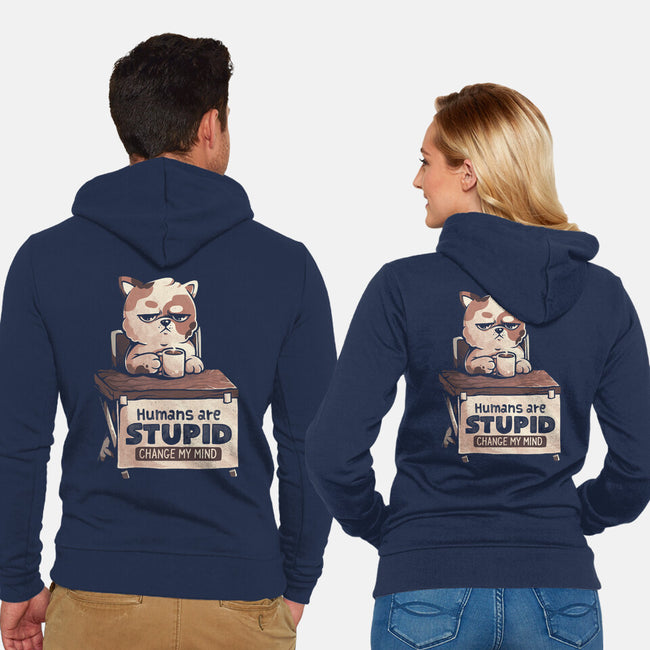 Humans Are Stupid-Unisex-Zip-Up-Sweatshirt-eduely