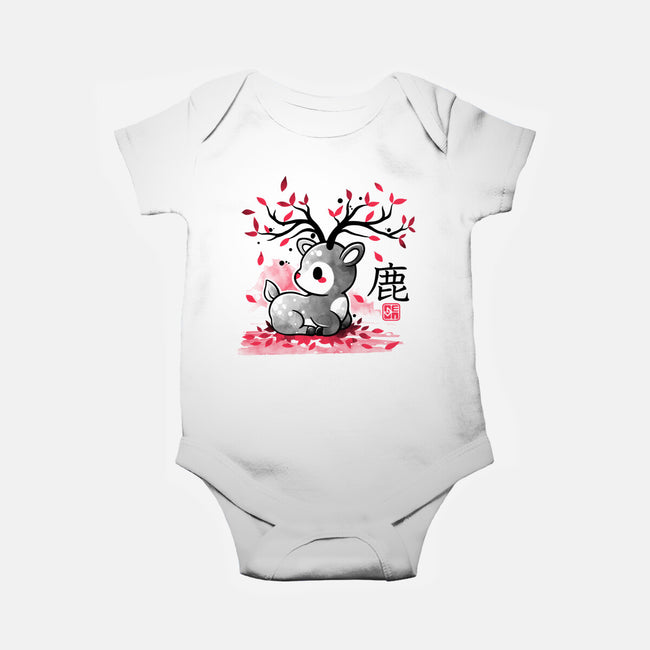 Japanese Deer In Autumn-Baby-Basic-Onesie-NemiMakeit