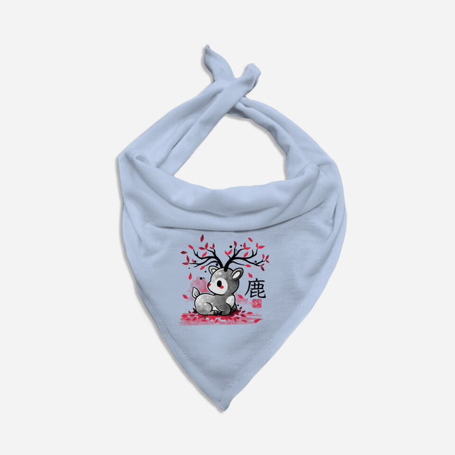 Japanese Deer In Autumn-Dog-Bandana-Pet Collar-NemiMakeit