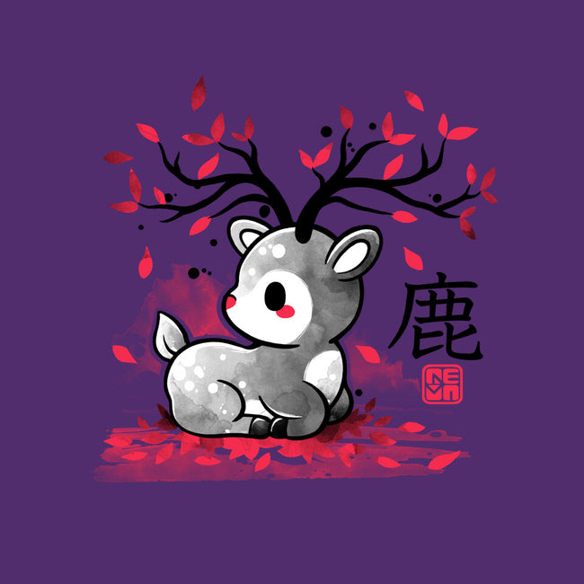 Japanese Deer In Autumn-None-Glossy-Sticker-NemiMakeit