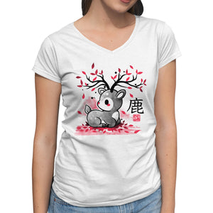 Japanese Deer In Autumn