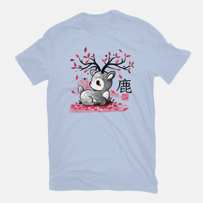 Japanese Deer In Autumn-Mens-Basic-Tee-NemiMakeit