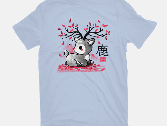 Japanese Deer In Autumn