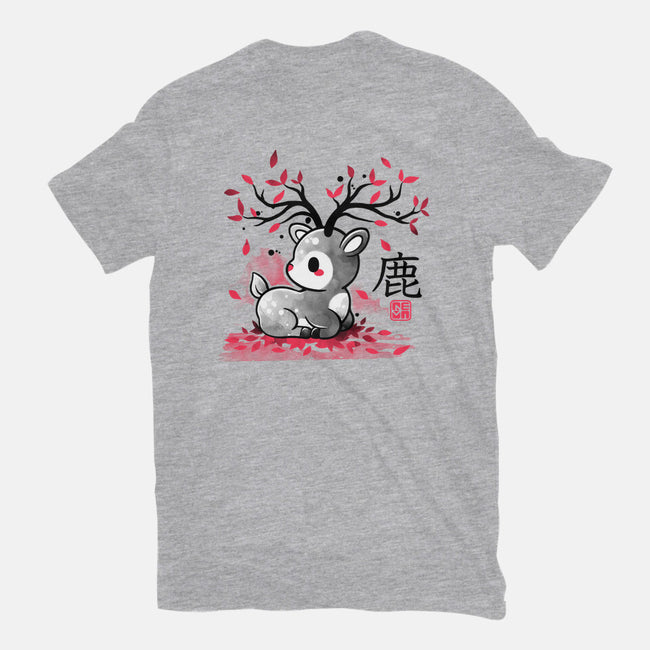 Japanese Deer In Autumn-Youth-Basic-Tee-NemiMakeit