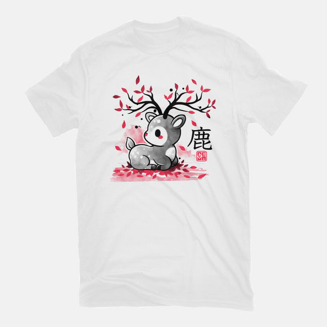 Japanese Deer In Autumn-Mens-Heavyweight-Tee-NemiMakeit