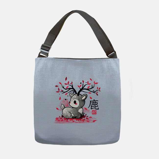Japanese Deer In Autumn-None-Adjustable Tote-Bag-NemiMakeit