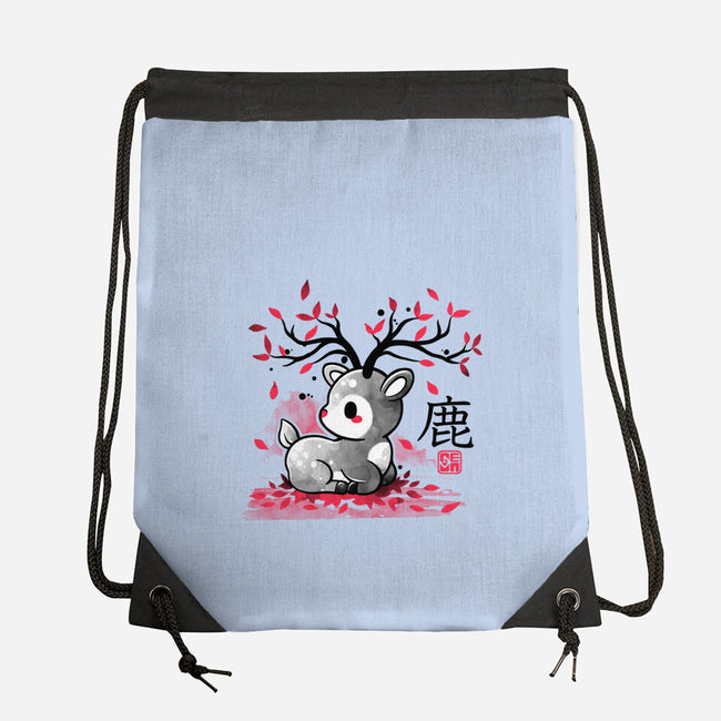 Japanese Deer In Autumn-None-Drawstring-Bag-NemiMakeit