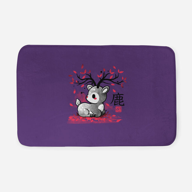 Japanese Deer In Autumn-None-Memory Foam-Bath Mat-NemiMakeit