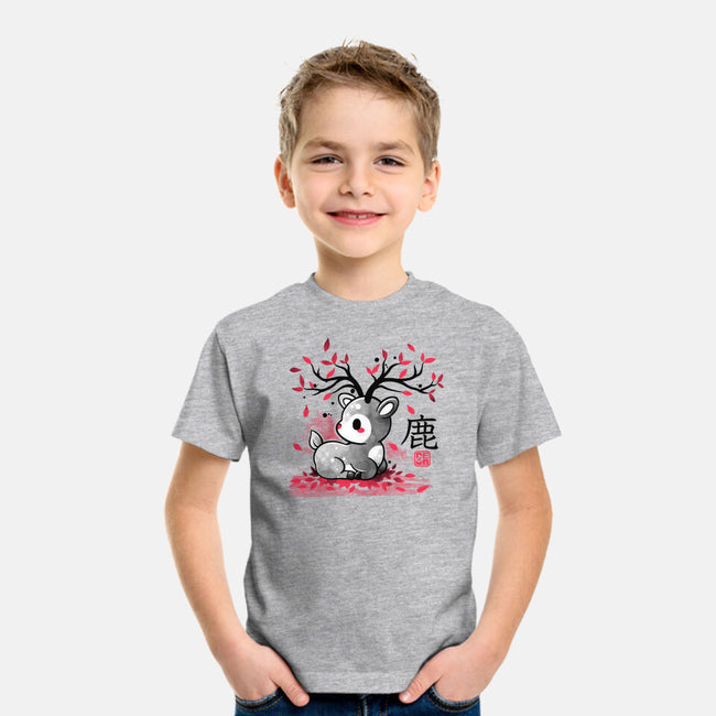 Japanese Deer In Autumn-Youth-Basic-Tee-NemiMakeit