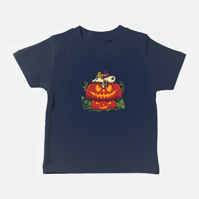 Beagle's Pumpkin House-Baby-Basic-Tee-erion_designs