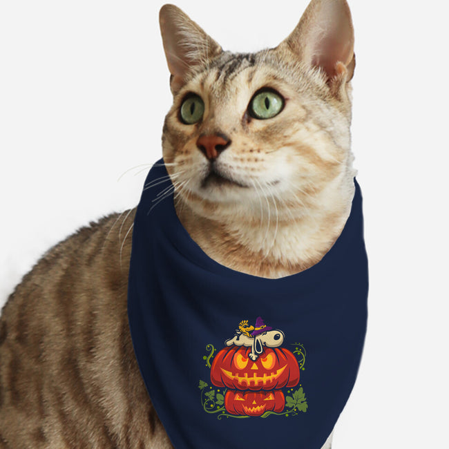 Beagle's Pumpkin House-Cat-Bandana-Pet Collar-erion_designs