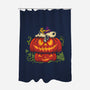 Beagle's Pumpkin House-None-Polyester-Shower Curtain-erion_designs