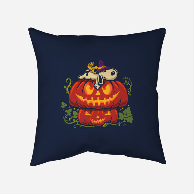 Beagle's Pumpkin House-None-Non-Removable Cover w Insert-Throw Pillow-erion_designs