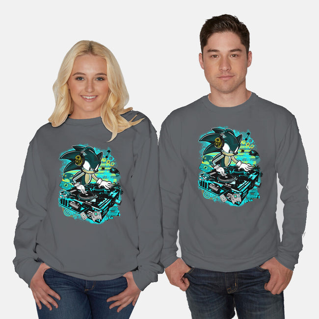 Speedin And Spinnin-Unisex-Crew Neck-Sweatshirt-sonicdude242