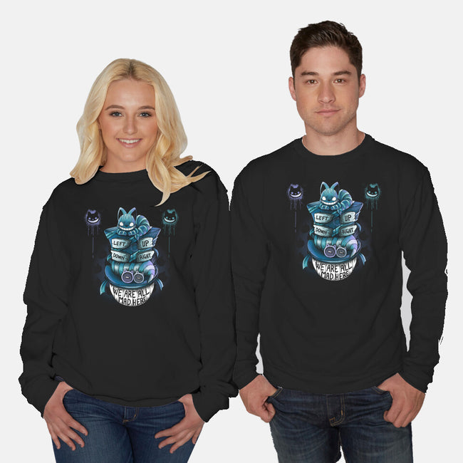 Cheshire Hatter-Unisex-Crew Neck-Sweatshirt-Vallina84