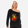 Halloween Red Turtle-Womens-Off Shoulder-Sweatshirt-Vallina84