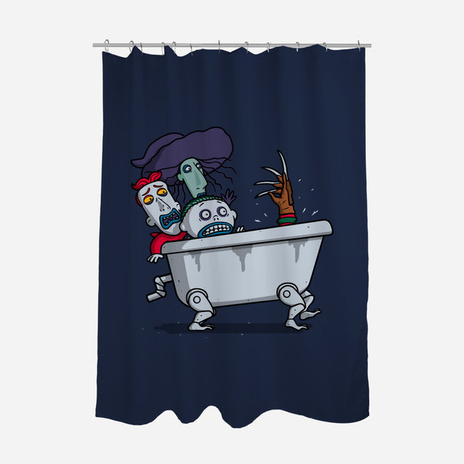 Halloween Bathtub-None-Polyester-Shower Curtain-Raffiti