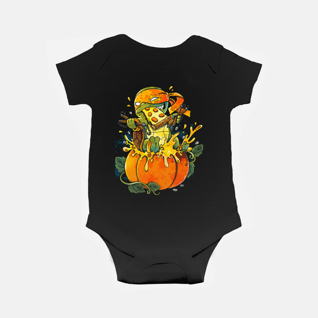 Halloween Orange Turtle-Baby-Basic-Onesie-Vallina84