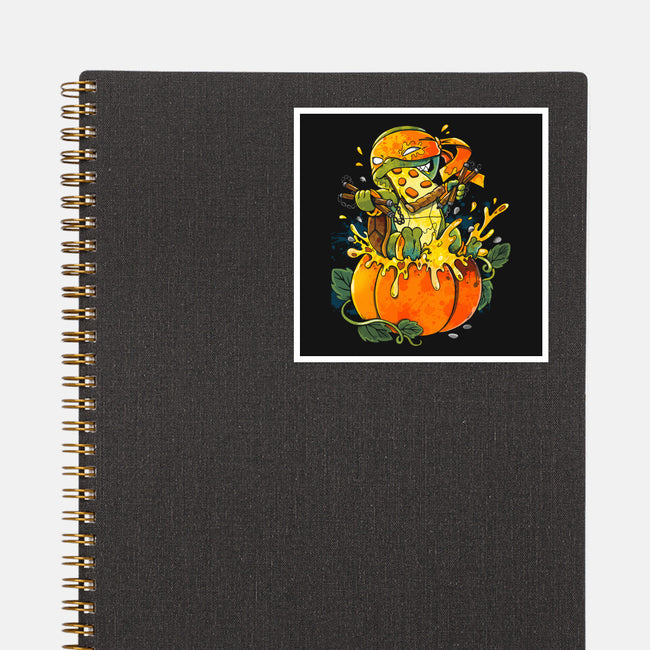 Halloween Orange Turtle-None-Glossy-Sticker-Vallina84