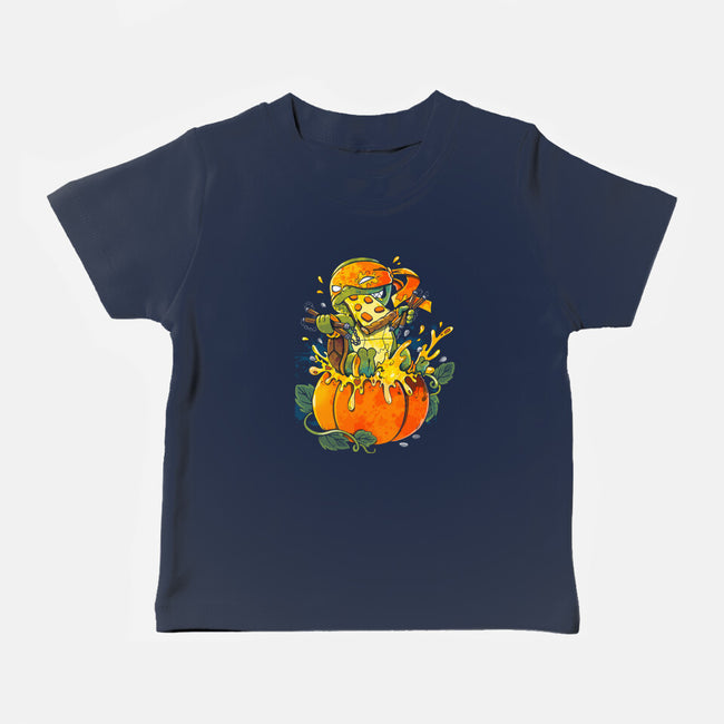 Halloween Orange Turtle-Baby-Basic-Tee-Vallina84